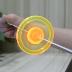 LED 불빛 팽이 씽씽이 줄팽이 무한 회전 추억의 장난감 놀이 단체 선물 유아 어린이집