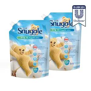 스너글 초고농축 섬유유연제 허거블코튼 2.6L 2개