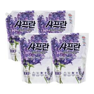 엘지 샤프란 섬유유연제 리필 릴렉싱 아로마 1.6L x 4개