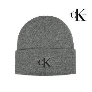 [아웃도어스/캘빈클라인]캘빈클라인 정품  패치 CK로고 비니 모자 그레이