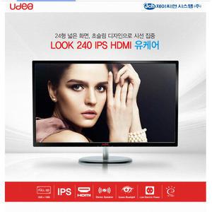 제이시현 24인치 LOOK240 IPS  HDMI지원 스피커 내장 IPTV 시청(다리 없는 벽걸이 제품)