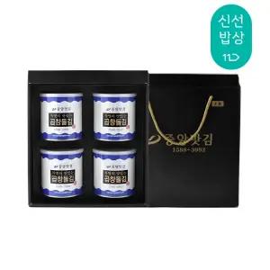 중앙맛김 보령 대천김 특별히 맛있는 곱창 돌김 캔김 선물세트 4캔 /조미김/구운김