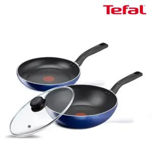 테팔 인덕션 세이버리 3종(팬24+웍28+유리뚜껑28)