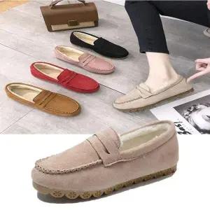 [오노마] ONM 여성 방한 모카신 기모 안감 겨울 슬립온 단화 털신 (S11883817)