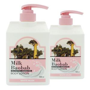 밀크바오밥 화이트 머스크 향좋은 바디로션 500ml 2개
