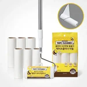 [네이쳐리빙]클린비 사선컷팅 돌돌이 테이프클리너 12종(본체+리필10개)밀대형