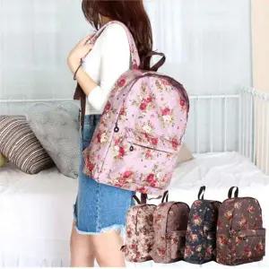 [셀러허브][라일리] Rly 학생 대학생 여성 유니크 플라워 패턴 기본 백팩 가방 (S9925069)