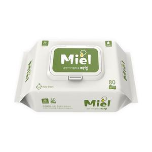 미엘 화이트 순한 아기 물티슈 80매 20팩 대용량