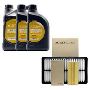 더뉴그랜저IG 2.5 가솔린 엔진오일 뉴 프리미엄 플러스 0W20 6리터 순정 오일필터 에어필터