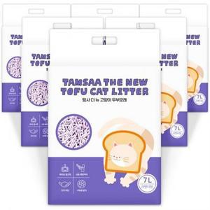 탐사 더 뉴 고양이 압축 두부모래, 7L, 라벤더, 6개 one option