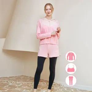 [베이직엘르] 여성인 집업 래쉬가드 워터레깅스 비치반바지 세트 BEL X214P_P366710675