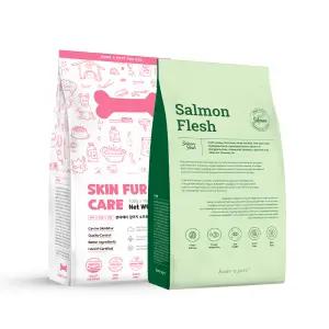 본아페티 강아지 저알러지 피모사료 스킨앤퍼케어 1kg+프리미엄 눈건강 연어수제사료 1kg