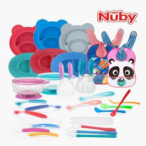 [15%즉할]누비 이유식스푼/초중기 자기주도/롱핸들/흡착볼 식판모음