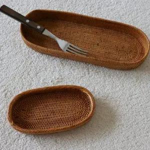 [텐바이텐]라탄 타원형 소품 트레이 정리 바구니 (소)