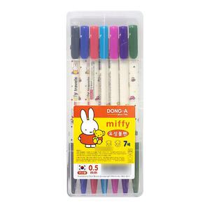 동아 미피 유성 볼펜 미피볼펜 세트 0.5mm (7색세트)