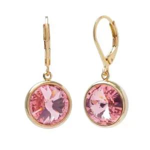 ONM 10mm 크리스탈 레버백 귀걸이 라이트로즈 골드