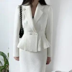 [하프클럽/]여자 슬림 들러리룩 트위드 큐빅 자켓