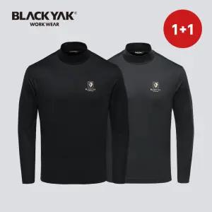 2개세트 블랙야크 긴팔티셔츠 기모 반폴라티셔츠 터틀넥 목폴라 겨울 남자