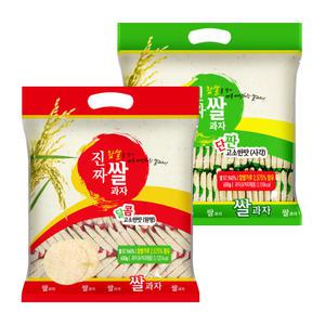 진짜 쌀과자 사각 650g + 진짜 쌀과자 원형 650g 대용량간식 탕비실간식 개별포장 어린이집 스낵 인기스낵 인간사료