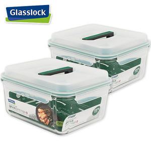 (1+1)글라스락 핸디김치통(4.4L)-2개 김장독 내열강화유리 손잡이 밀폐저장용기 쌀통