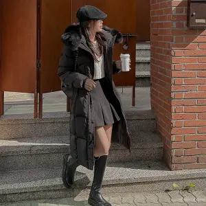 [제작/빅사이즈]이블렛 퓨리마 폭스퍼 웰론 벨트SET 롱패딩 제이스타일