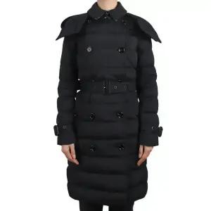 버버리 여성 벨트 후드 다운 패딩 블랙 8096357 A1189