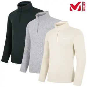[롯데백화점]밀레 (행사) 남성 겨울 기모 레포써말 반집업 티셔츠_MVTWT424