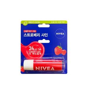 니베아 립케어 입술 생기 스트로베리 샤인 4.8g