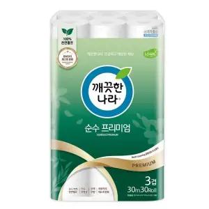 [오피스넥스]깨끗한나라 순수프리미엄 30m 30롤