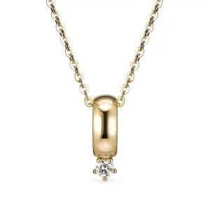 [도로시] 14k 코지 랩 다이아몬드 모아링 펜던트_플레인