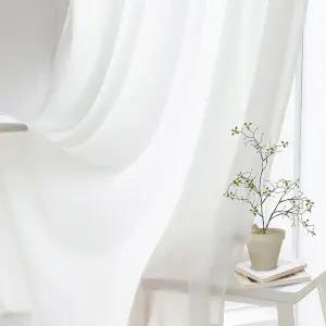 심플 쉬폰 아일렛 특대형 거실커튼 2장+커튼봉15자