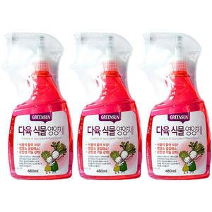 국내생산 다육 전용 모든 다육이용 뿌리는 식물영양제 480ml 3개