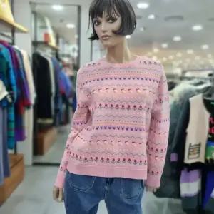 베네통/애플아울렛/꽃자수 자카드 니트/BAKP01411