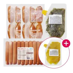 세블락 핫도그만들기 10인분(머스타드소스 렐리쉬) /핫도그재료