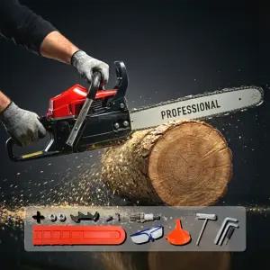 가솔린 엔진톱 20인치 98cc 휘발유 체인 톱 벌목