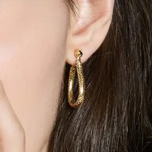 [이태리수입] 14K 글램 크러쉬 귀걸이 GCBDE591 볼륨 드롭 체인귀걸이