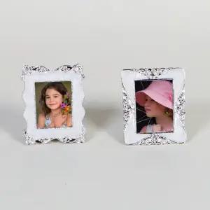 은도금 실버펄색상 새라 보석 초미니 사진액자 2종세트