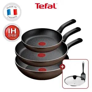 [테팔] 라이트쿡 인덕션 3종(팬24+팬28+웍28)+레온유리뚜껑28+뒤집개