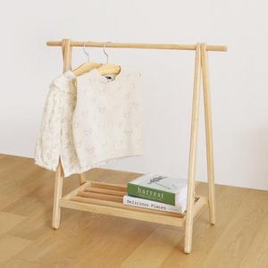 에코창 컴팩트 유아 원목 스탠드행거 내추럴