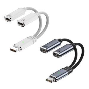 루트C 휴대폰 듀얼 C to C타입이어폰 변환 젠더 충전가능 케이블 100RUT-CCC