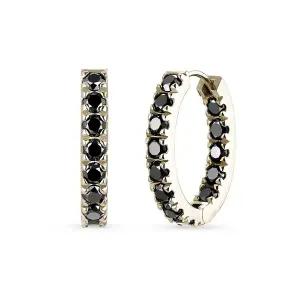 [도로시] 14k 엣지 블랙 다이아몬드 테니스 링귀걸이_중