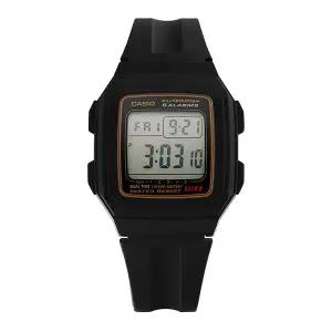 [카시오] 남성 Digital Square Sports 군인 우레탄 손목 시계(F 201WA 9ADF)