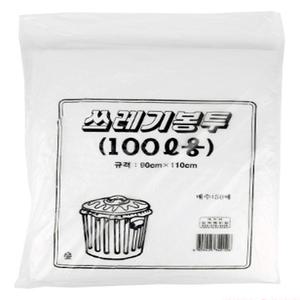 대형 재활용 분리수거용 비닐봉투 100리터 50매 흰색