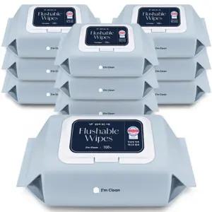 아임클린 물티슈 대용량 비데물티슈 캡형 100매 x 20팩