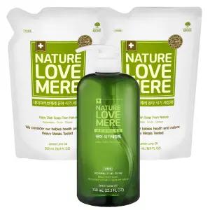 네이쳐러브메레 식기세정제 용기 1개 + 리필500ml 2팩