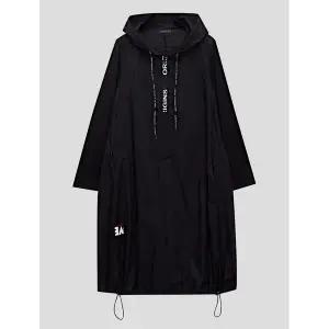 [탱커스]배색 반 집업 스트링 후드 롱 원피스 TU3OP009L0 _P347157963