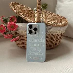 메이드모먼 a week 레터링 디자인 맥세이프 하드 폰케이스