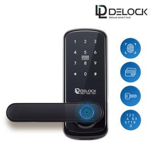 딜락 신제품 Y10 지문인식 목문용 지문+카드키2개+비상키2개+번호키 이중인증가능 음성안내 차임벨기능 방문손잡이 사무실 무타공 도어록 나무문용 판넬문 현관문 디지털도어락