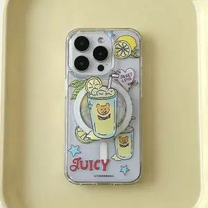 더나인몰 lemon drawing pattern 맥세이프 젤하드 폰케이스