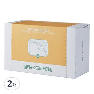 (1+2) 더페이스샵 데일리뷰티툴즈 실키   소프트 화장솜, 80개입, 2개 3Set